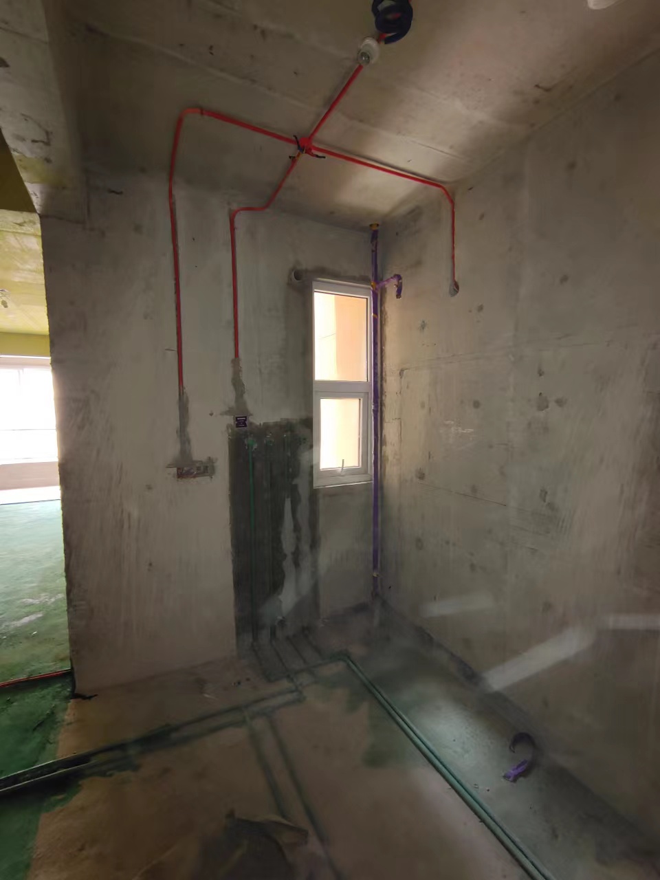 西安幸福南路华清学府城92m²欧式风格装修工地-前期施工