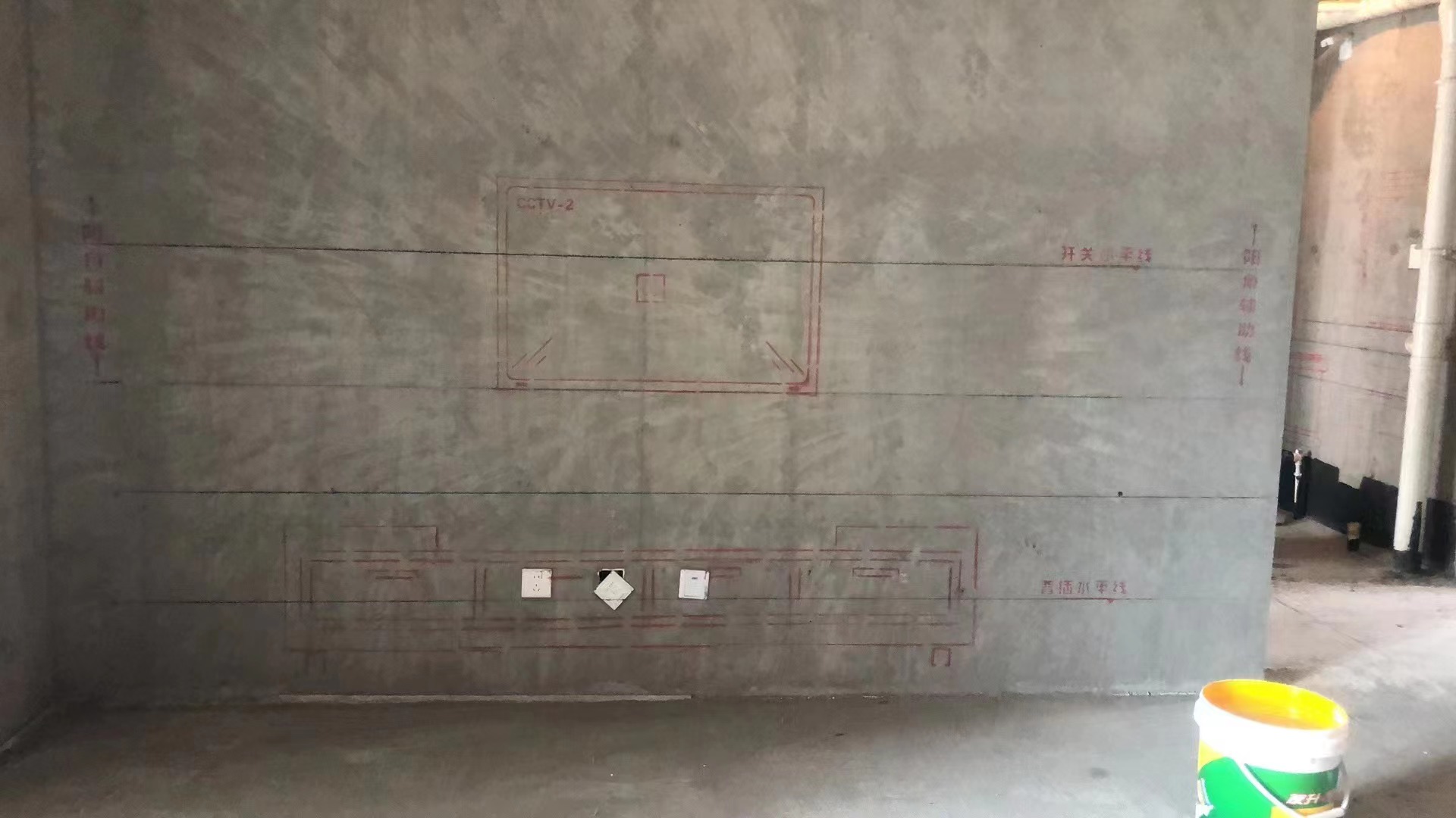 华宇时间城128m²中式风格装修工地-前期施工