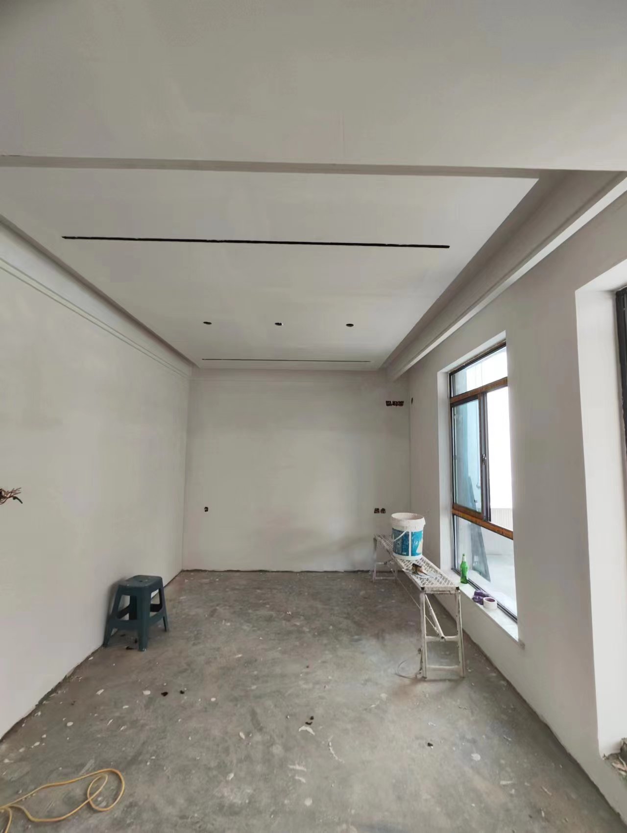 鄠邑区古城小区翻新改造160㎡现代奶油风工地-前期施工